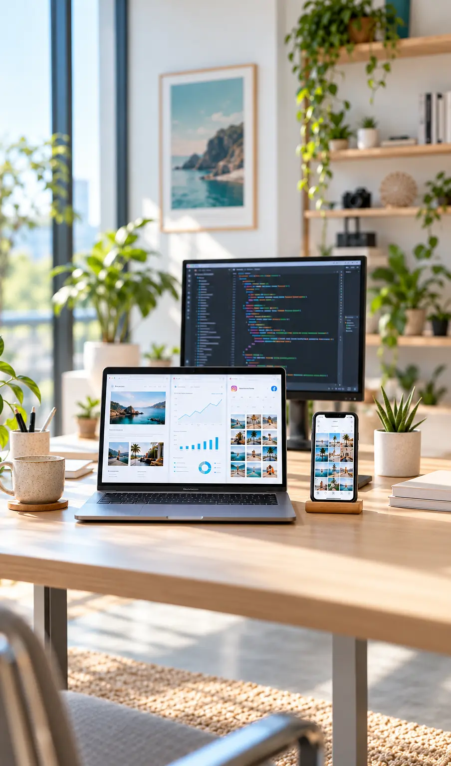 Laptop displaying digital marketing analytics